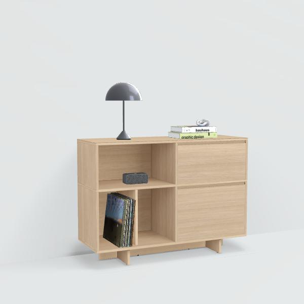 Sideboard in Oak with Drawers and Backpanels