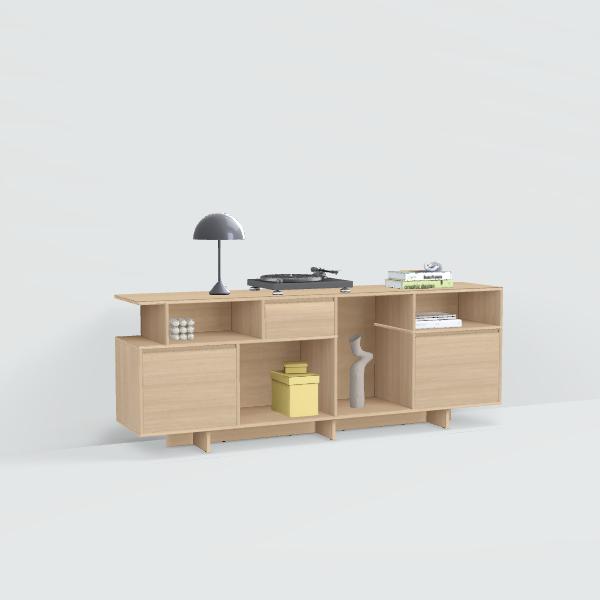 Sideboard in Oak with Doors and Drawers