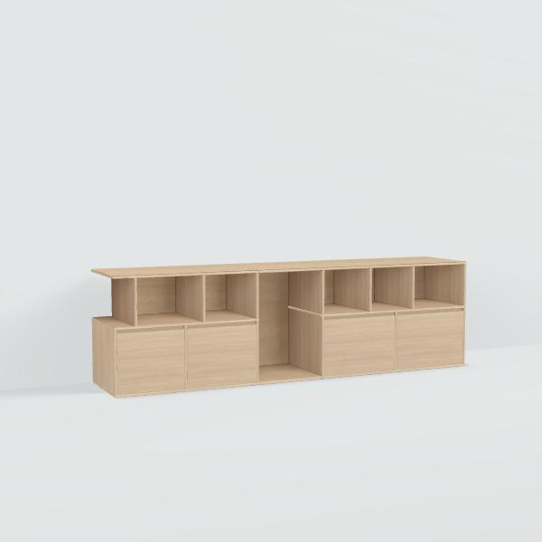 Chest Of Drawers in Oak with Backpanels