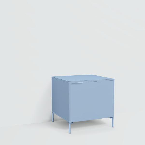 Bedside Table in Blue with Doors and Backpanels