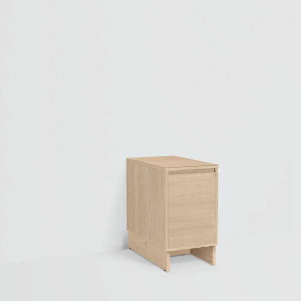 Bedside Table in Oak with Drawers and Backpanels