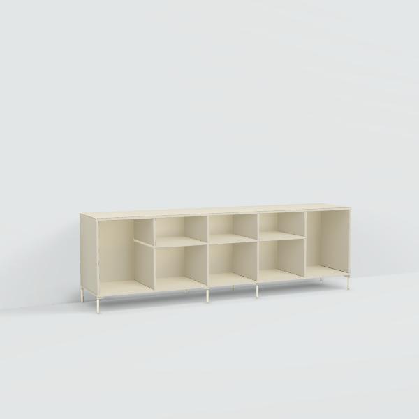 Shoe Rack in Beige with Backpanels and Legs