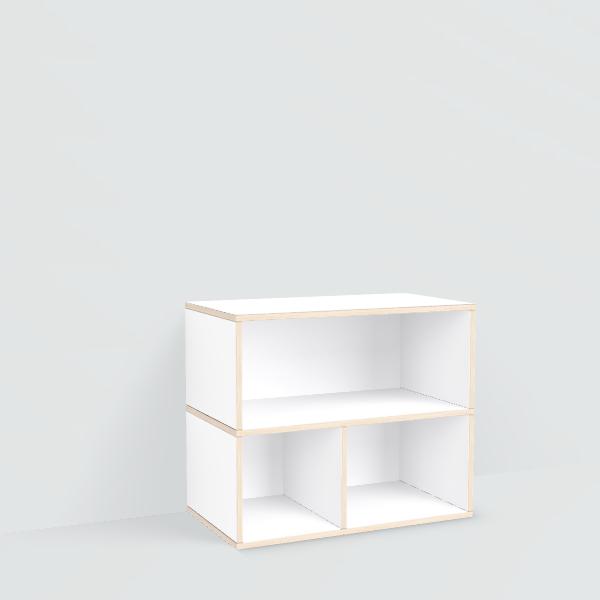 Shoe Rack in White with Backpanels