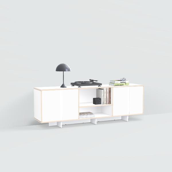 Sideboard in White with Doors and Backpanels