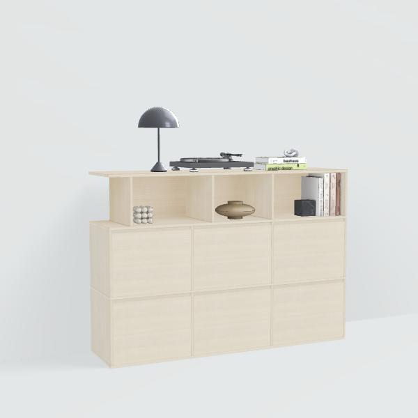 Sideboard in Ash with Drawers and Backpanels