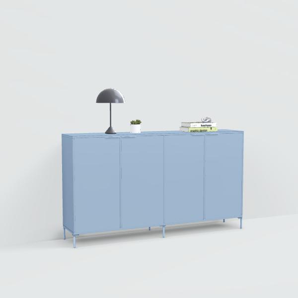 Sideboard in Blue with Doors and Backpanels