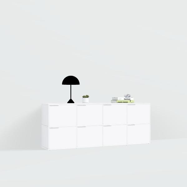 Sideboard in White with Doors and Backpanels