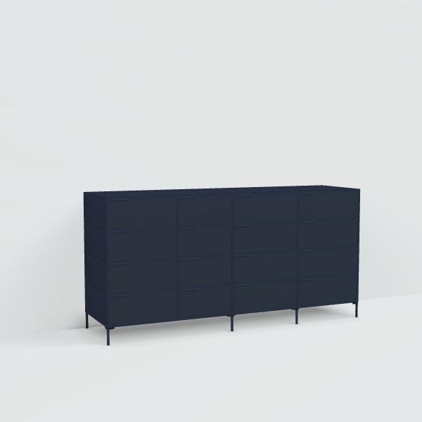Chest Of Drawers in Blue with Legs