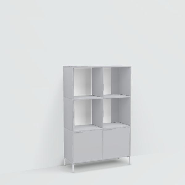 Shoe Rack in Grey with Drawers and Legs