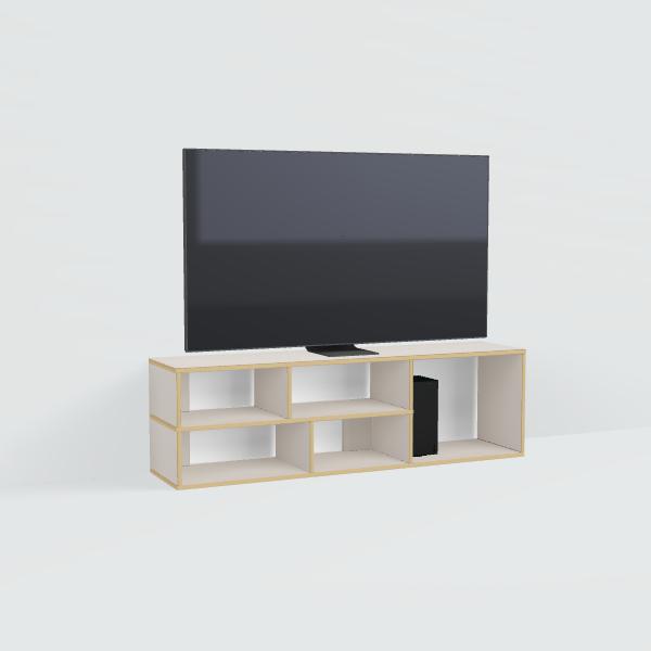 Tv Stand in Sand and Yellow