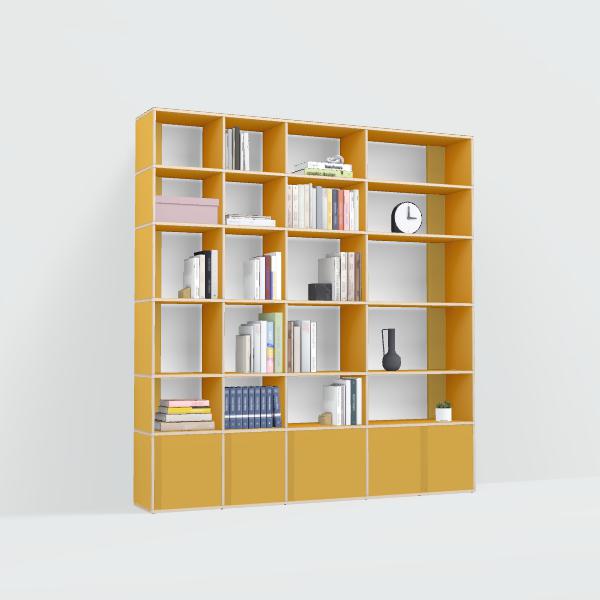 Wall Storage in Yellow with Doors