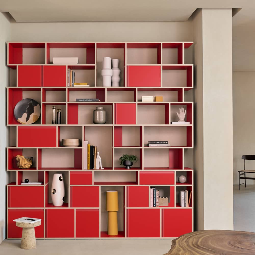Wall Storage in Classic Red